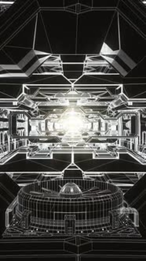Vertical Video Elegant CG Loop Tunnel