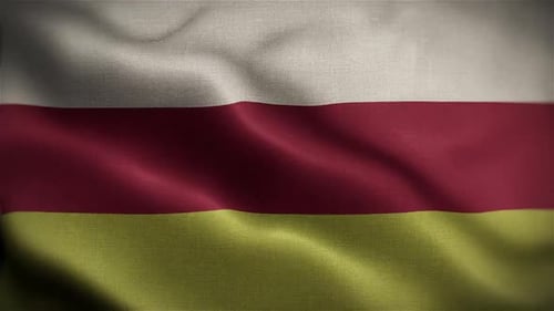 Realistic Waving Fabric Flag Animation Loop Background