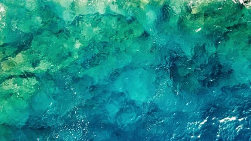 Top View of Sea with Crystal Clear Water