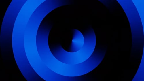 Black And Blue Abstract Minimalist Circles Background Vj Loop In 4K
