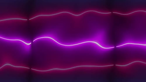Neon Wavy Straight Tube Light Blinking