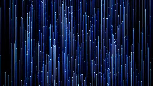 Futuristic Blue Data Stream Lines Digital Network Animation