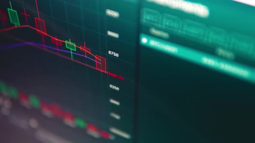 Handelsdiagramm für Kryptowährungen
