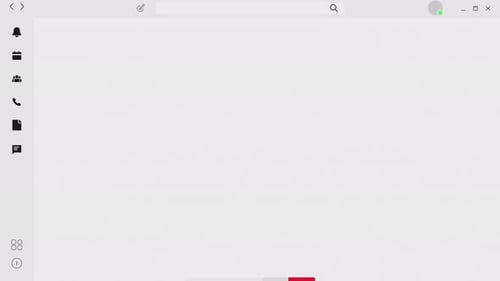 OS Collection: Animated outro transition of a video call disconnecting through a desktop with light