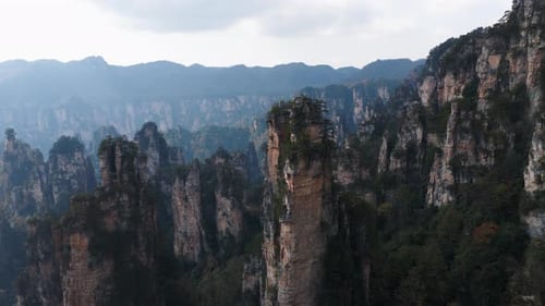 Towering Peaks And Deep Gorges Within The Zhangjiajie National Forest Park In The Hunan Province of