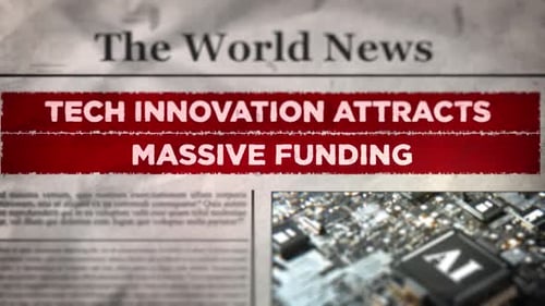 Grungy Newspaper Headline Text Reveal Animation