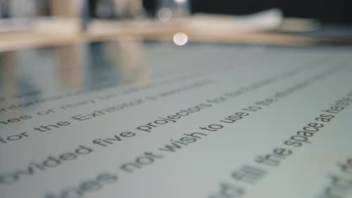 Highlighting Text on Tablet Computer by Electronic Pen in Male Hand. Mark