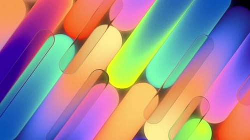 Dynamic Abstract Colorful Rounded Shapes Loop Animation