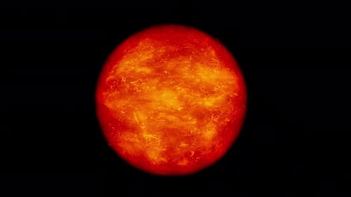 Planète rotative Giant Sun 360 abstraite sur fond transparent