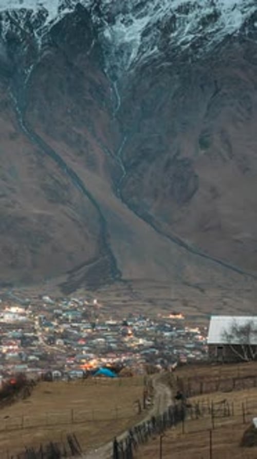 Stepantsminda Georgia Countryside Landscape At