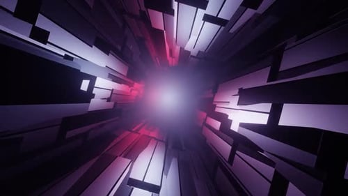 Abstrakte Tunnelanimation im Zeitraffer