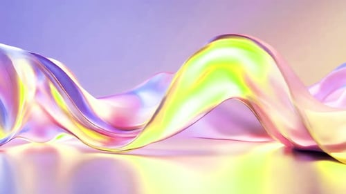 Abstract Iridescent Fluid Wave Background Loop