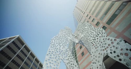 "Molecule Man" in Downtown Los Angeles, Los Angeles, USA