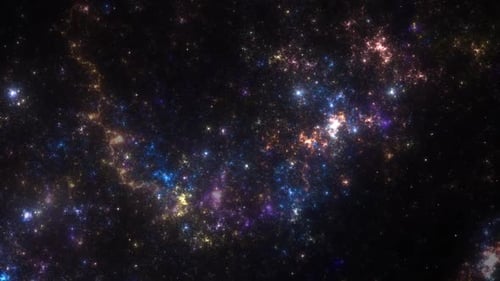 Infinite Journey Through Sparkling Galaxy Starfield Loop