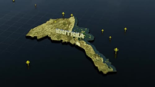 Eritrea 3D Map With Animation