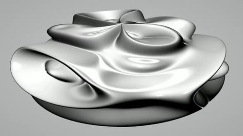 Abstract Fluid Metallic Shape Morphing Loop