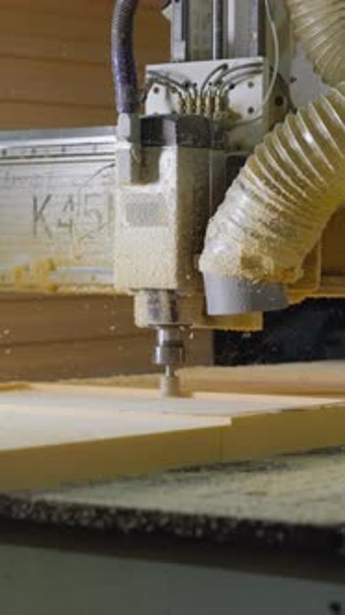 CNC Milling Foam with Dust Extraction CloseUp