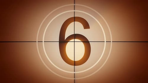 Classic Film Countdown with Light Rays