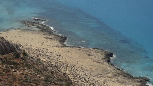 Waves hitting shoreline beach beautiful lagoon
