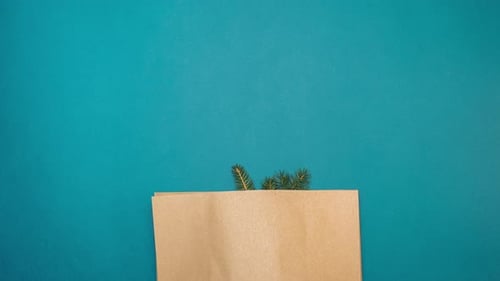 Presents Gift Boxes Christmas Decorations Appears From Magical Craft Package Stop Animation Creative