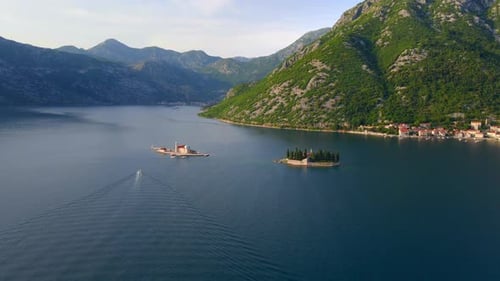 The Stunning Church Our Lady of the Rocks Situated on a Manmade Island in the Bay of Kotor is