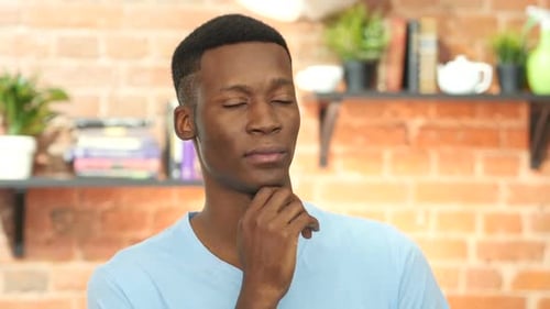 Young Adult Man Thinking