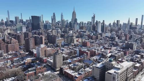 New York Skyline At Manhattan In New York United States.