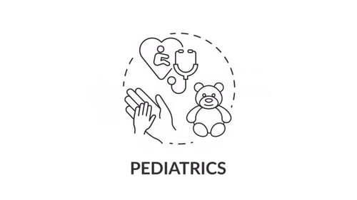 Pediatrics concept icon line animation
