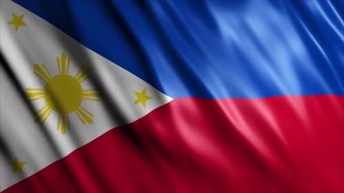 Realistic Waving Flag of the Philippines Loop Animation