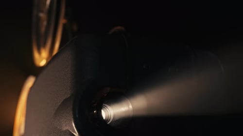 Warm Glow Projector Beam Light Nostalgic Charm Classic Cinema Retro Filmmaking