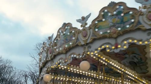 Lovely carousel spinning round in Paris
