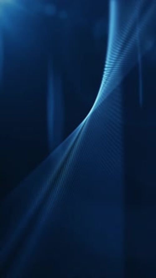 Abstract Flowing Digital Particle Wave Vertical Motion Background