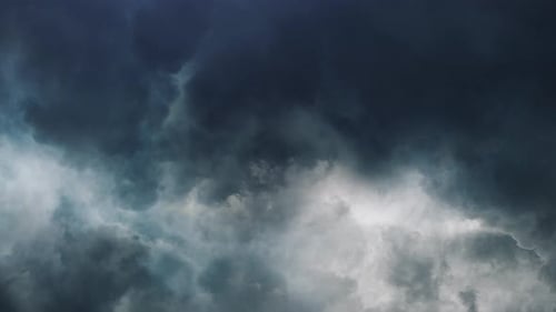 thunderstorm above the striking clouds