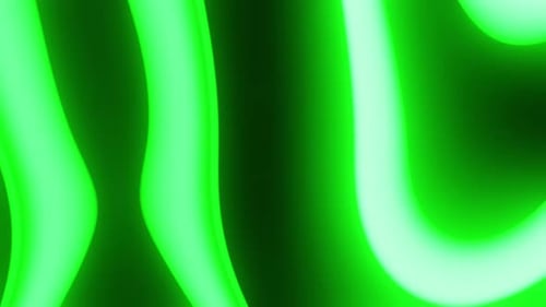 Green Blurry Glowing Gradient Waves Abstract Background 3d Render. Psychedelic Geometric Shapes