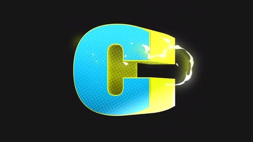 Bounce Scale 3D Letter C