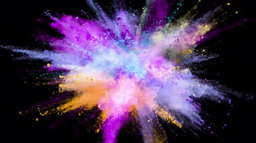 Vibrant Color Powder Explosion Background