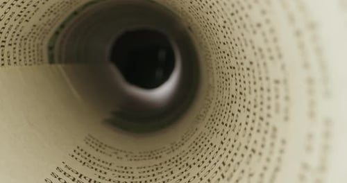 Close Up of Old Spanish Language Book with Laowa Probe Lens on Slider Macro of Text in the Book