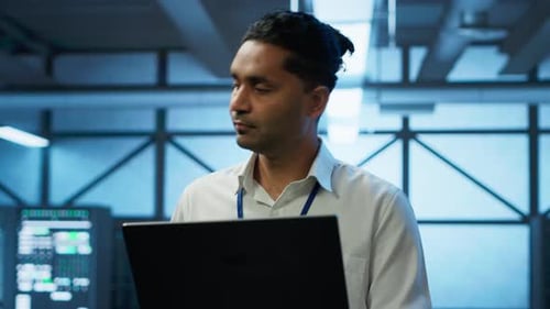 System Administrator in Data Center Using Notebook