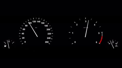 Der Autotachometer nimmt die Geschwindigkeit auf