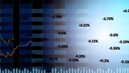 Stock market trend of animation background.