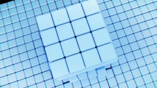 Blue Round Tech Cubes