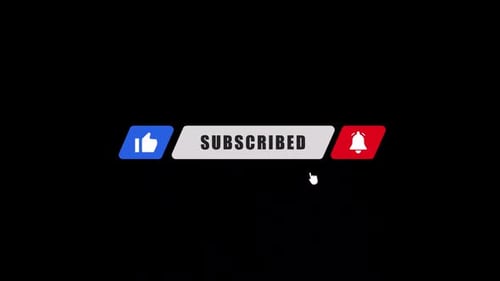 YouTube Subscribe Like Notification Button Animation