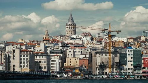 Colorful Cityscape Of Istanbul In The Morning