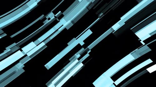 Abstract Geometric Light Blue Lines Technology Background Loop