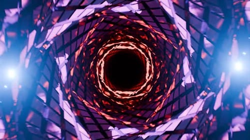 Faszinierender Space Tunnel VJ Loop, ideal für Live-Visuals