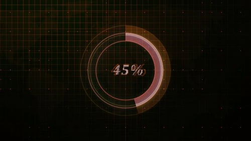 Animation des Kreises, orange Farbe, wartet auf den Fortschritt