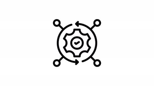 teamwork line icon animation