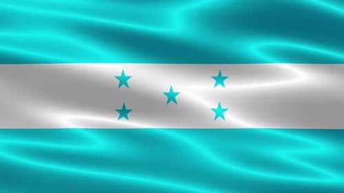 Honduras National Flag Waving Smooth Animation Background