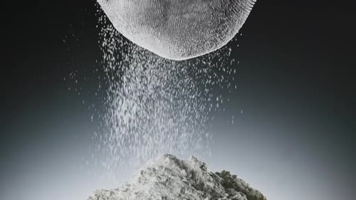 Powdered Flour Sifting for Elegant Baking Preparation
