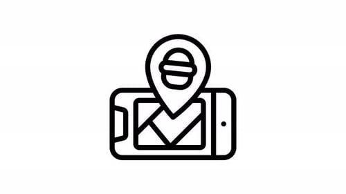 pin line icon animation